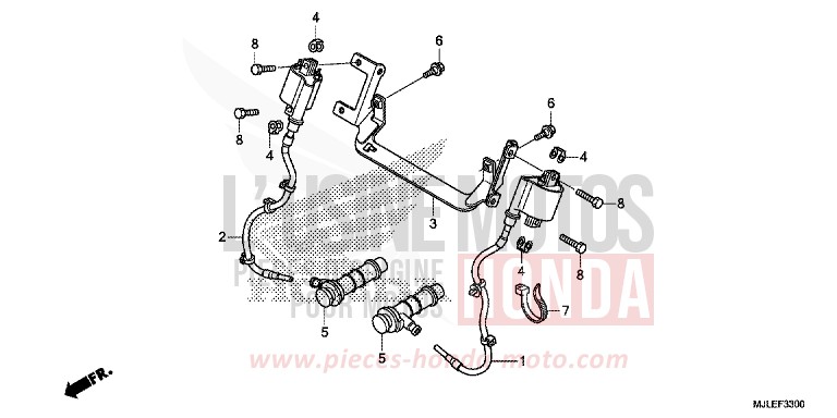 BOBINE D'ALLUMAGE de NC700S DCT CANDY ARCADIAN RED (R305) 2014